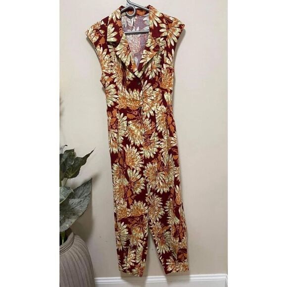 Free People Shasta Printed Cord One Piece Size M - Picture 3 of 8